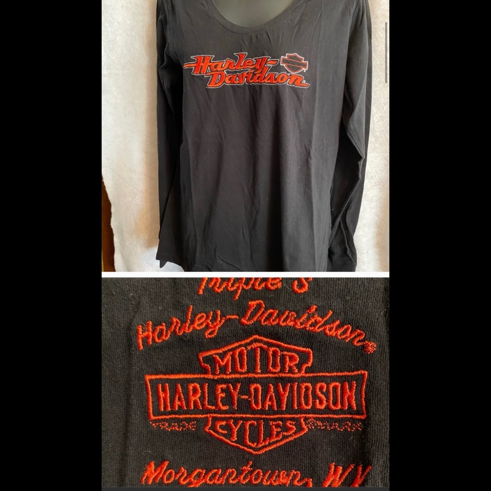 Harley Davidson Black women long sleeve Sz XL NBW